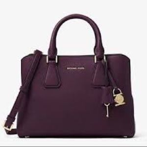 Michael Kors Camille Satchel in Plum (dark purple)